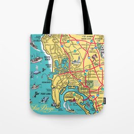 San Diego area map Tote Bag