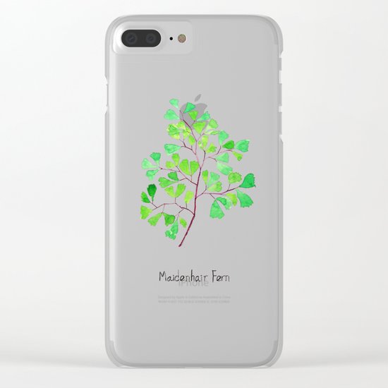 Maiden hair fern Clear iPhone Case