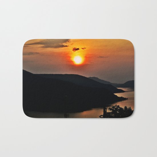 Sunset and the river Bath Mat