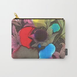 Inky Florals Carry-All Pouch