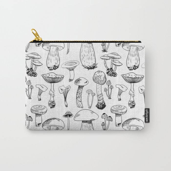 wild life mushroom / light mushroom / mushroom pattern Carry-All Pouch