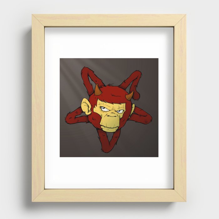 Devil ape Recessed Framed Print