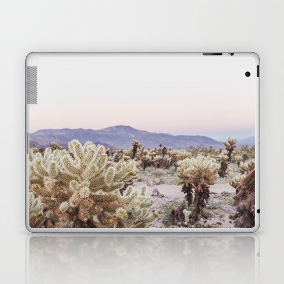 Joshua Tree Cholla Cactus Garden at Sunset Laptop & iPad Skin