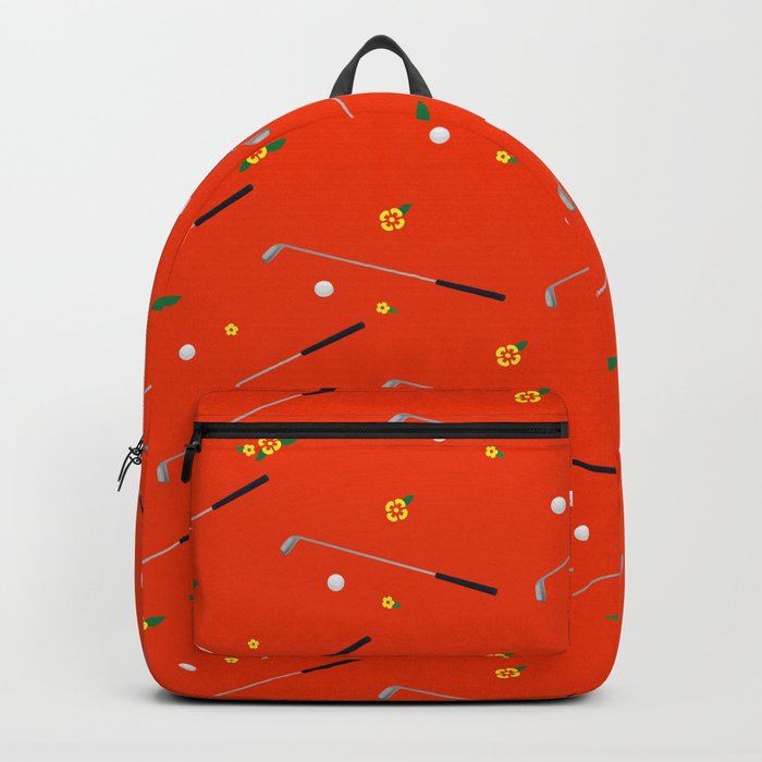 happy golf pattern Backpack
