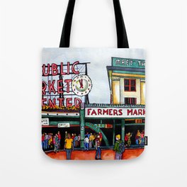 Seattle Pike Place Market Tote Bag