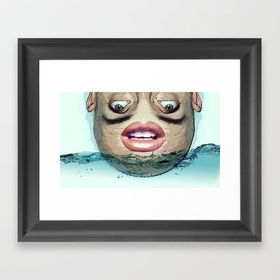 Head above Framed Art Print