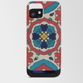 Mexican flower classic style talavera tile baldosa iPhone Card Case