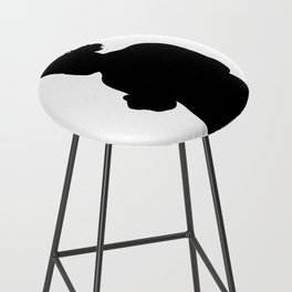 Silhouette Of Anime Style Fighter Shadow From The Darkness Bar Stool