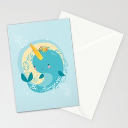 NARWHAL - BE AWESOME! Stationery Cards