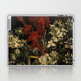  Vase with Red and White Flowers, 1886 by Vincent van Gogh Laptop Skin