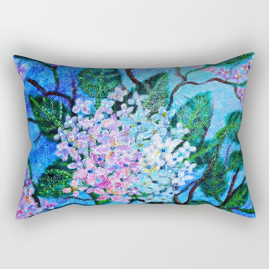 Hydrangea Flowers Rectangular Pillow