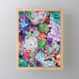 Succulent Garden Framed Mini Art Print