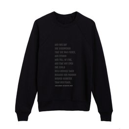 And one day she discovered that she was fierce Kids Crewneck | Girl, Graphicdesign, Intelligence, Inspiration, Fierce, Thebeautifultruth, Motivation, Persisted, Markanthony, Quote 