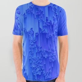 Melted, blue All Over Graphic Tee | Melted, Gorgeous, Blue, Amazing, Pleasant, Tremdy, Modern, Digital, Graphicdesign, Friendly 