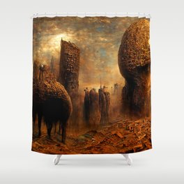 Alien City Shower Curtain