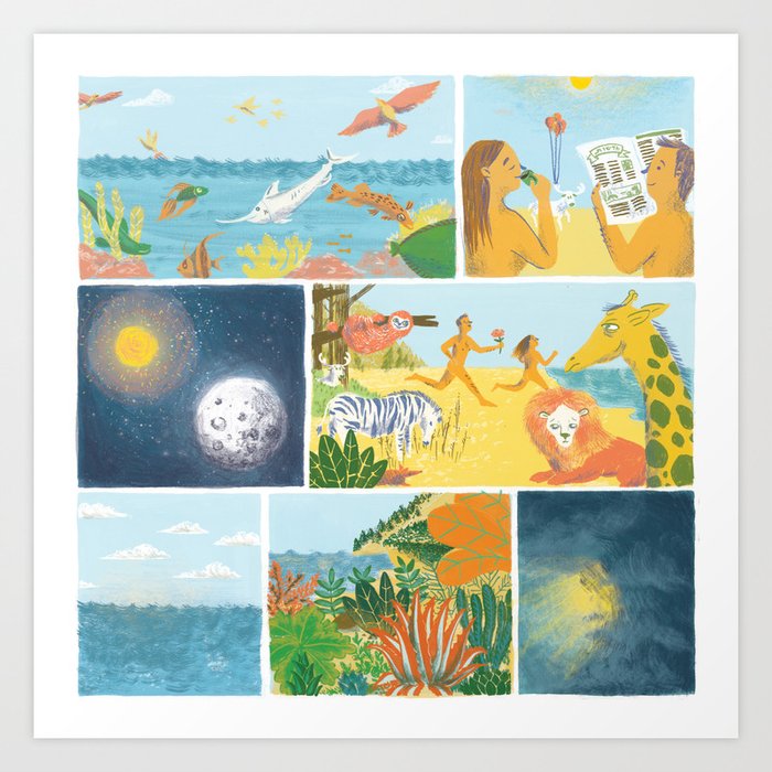 7 Days Of Creation Art Print 7 Days Of Creation Art Print