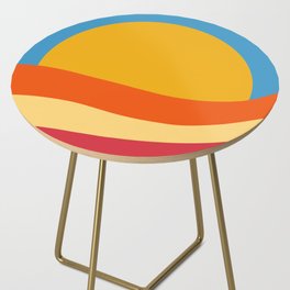 Colorful Sunset Minimalistic Art Print Design Side Table
