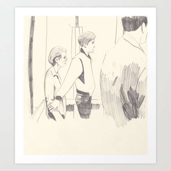 Elevator scene in Drive Art Print