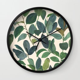 Ficus Elastica Wall Clock