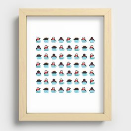 Coffee penguin Recessed Framed Print