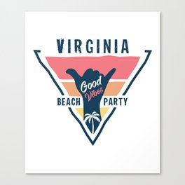 Virginia beach party Canvas Print
