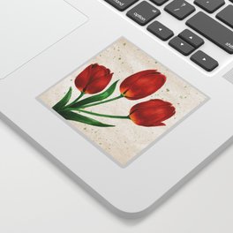 Red Tulips Sticker