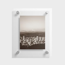 Portland Oregon Sepia Floating Acrylic Print