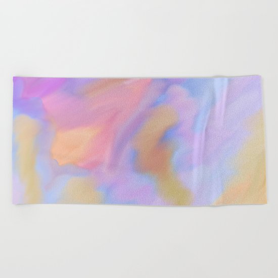 Purple Watercolor Storm Beach Towel