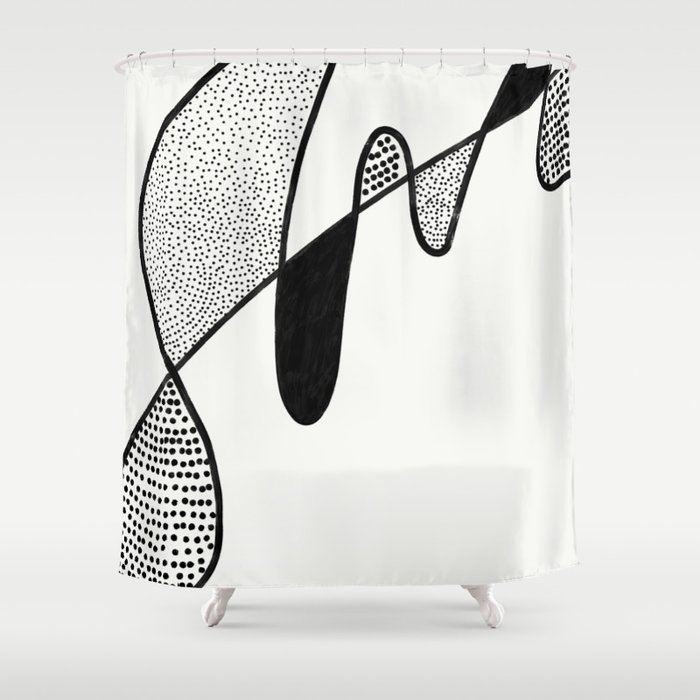 Dots and Lines Shower Curtain