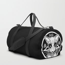 Black Metal Cat Duffle Bag