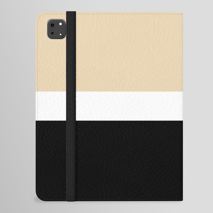 Color Block Brown Black Pattern iPad Folio Case