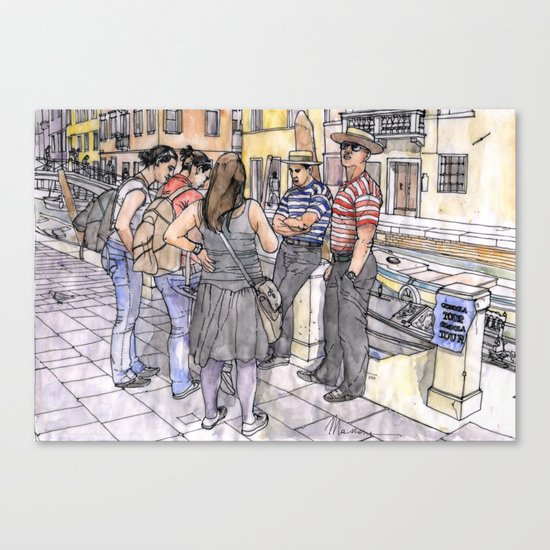 Turiste a Venezia Canvas Print