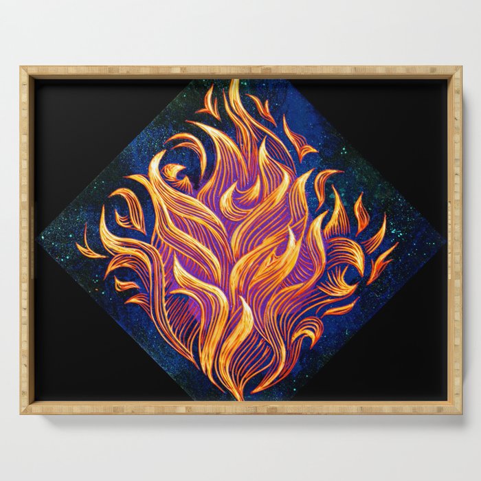 "Inflamed" (on Black) - By Brooke Duckart Serving Tray