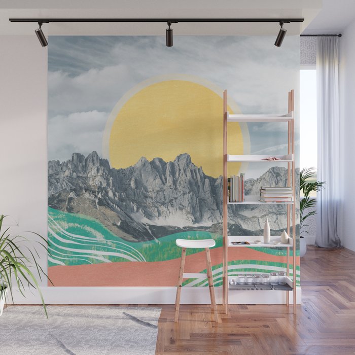 Mountain Sun Wall Mural By Pippasamuel Society6