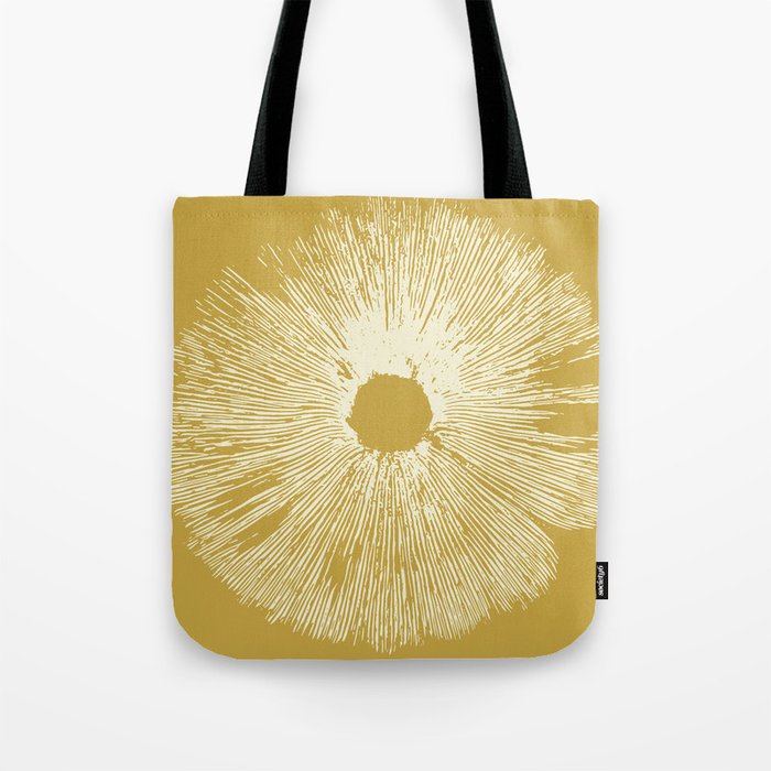 Mushroom Spore Print (Yellow) Tote Bag