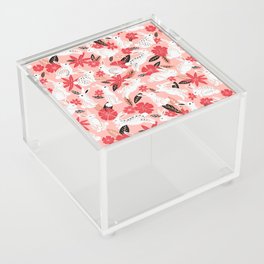 Bunnies & Blooms – Pink & Black Acrylic Box