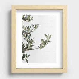 Green Olive Tree Leaves Photo | Botanical Spain Art Print Tenerife Island Nature Travel Photography Recessed Framed Print