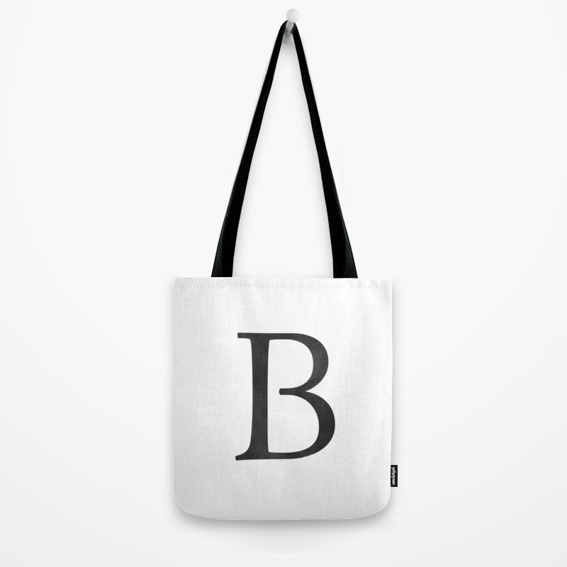 canvas tote bolsa initials