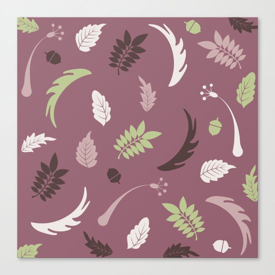COLORED LEAVES P (abstract pattern) Canvas Print