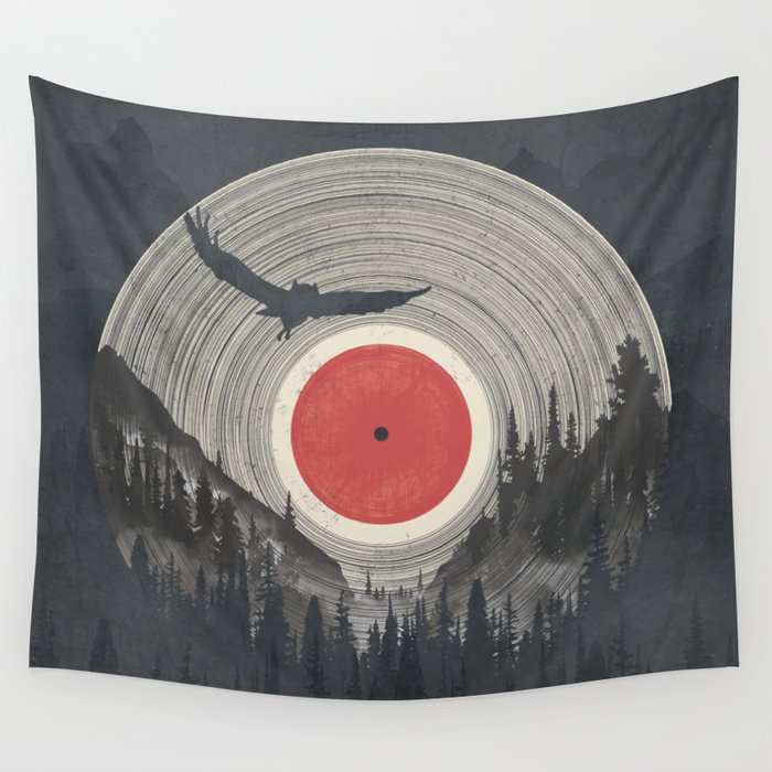 Forest Silence Vinyl Wall Tapestry