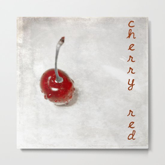Cherry Red Metal Print