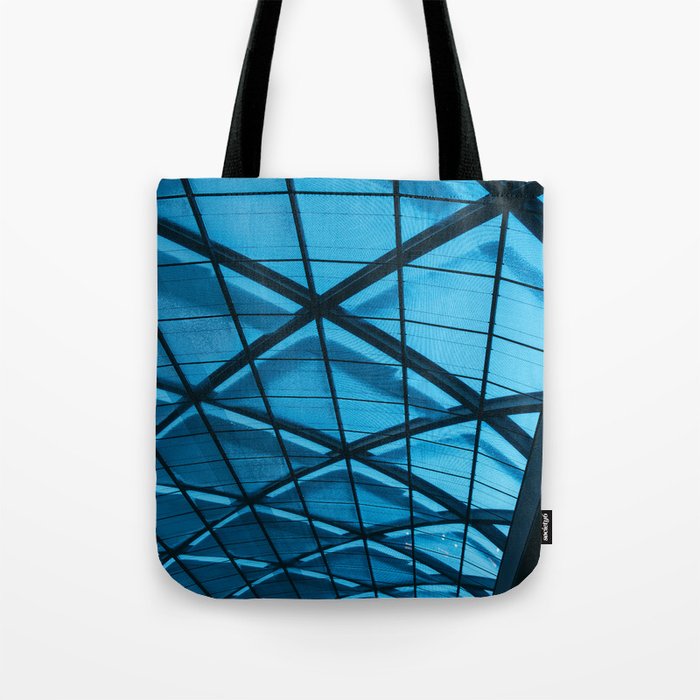 modern glass roof of hamburg metro station Tote Bag