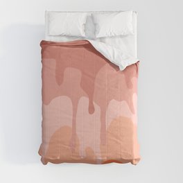 Pink and orange splatters Comforter