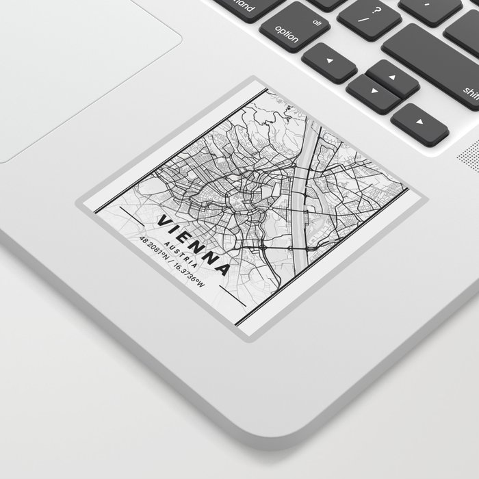 Vienna tourist map Sticker