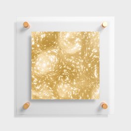 gold starry background, gold pattern / gold star pattern Floating Acrylic Print