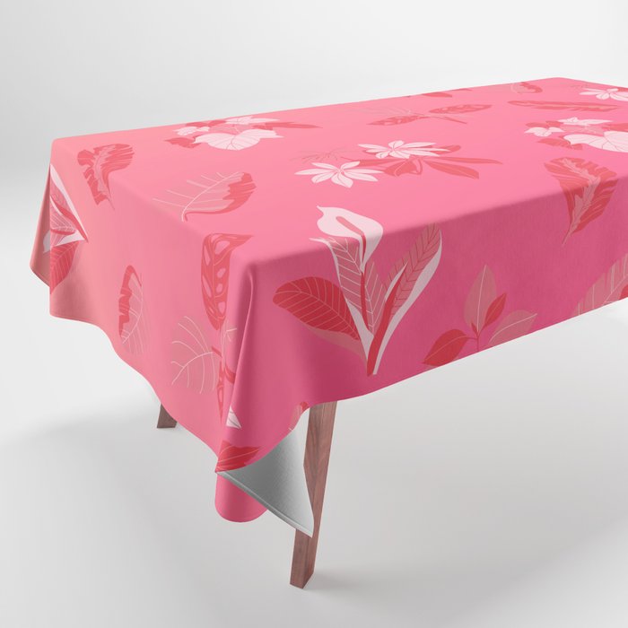 Pink Floral Tablecloth