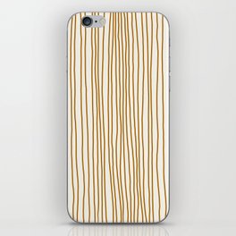 Vertical Stripes in Earthy Yellow iPhone Skin