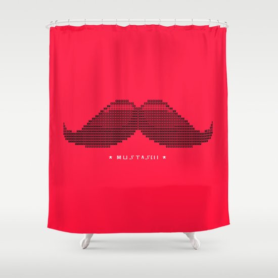 Mustascii Shower Curtain