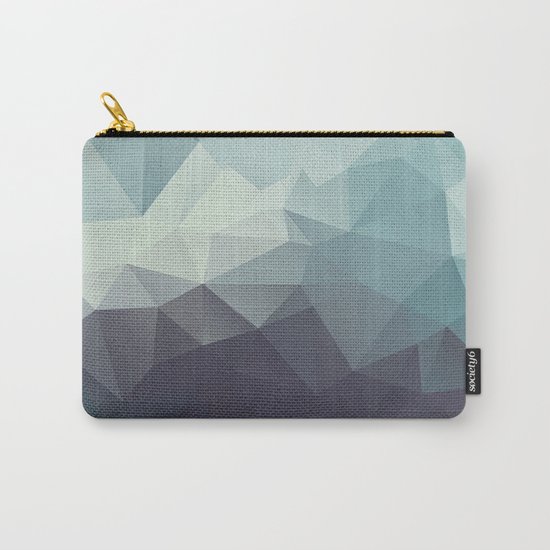 Polygon pattern . Triangles with a texture craquelure . 2 Carry-All Pouch