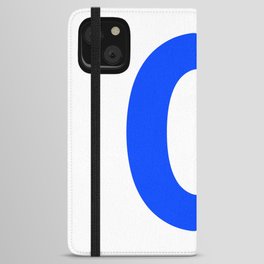 Letter O (Blue & White) iPhone Wallet Case